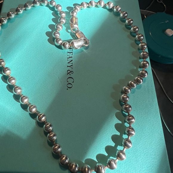 Jewelry - FAS .925 sterling silvered bead necklace size 16 inch.